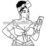 Sexy Nubian Afro Woman Turban BBW Curvy Melanin Morena Bella Afro Puff Kinky Hair Designs For T-Shirt and Other Products SVG PNG JPG Cutting Files For Silhouette Cricut and More!