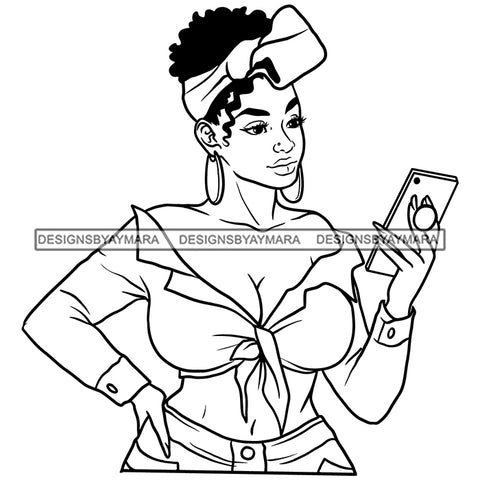 Sexy Nubian Afro Woman Turban BBW Curvy Melanin Morena Bella Afro Puff Kinky Hair Designs For T-Shirt and Other Products SVG PNG JPG Cutting Files For Silhouette Cricut and More!