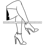 Long Sexy Legs Afro Woman Melanin Morena Bella Afro Puff Kinky Hair Designs For T-Shirt and Other Products SVG PNG JPG Cutting Files For Silhouette Cricut and More!