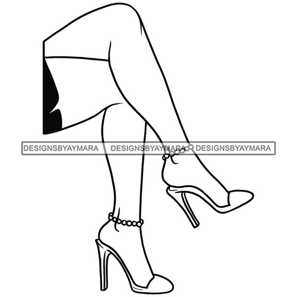 Long Sexy Legs Afro Woman Melanin Morena Bella Afro Puff Kinky Hair Designs For T-Shirt and Other Products SVG PNG JPG Cutting Files For Silhouette Cricut and More!