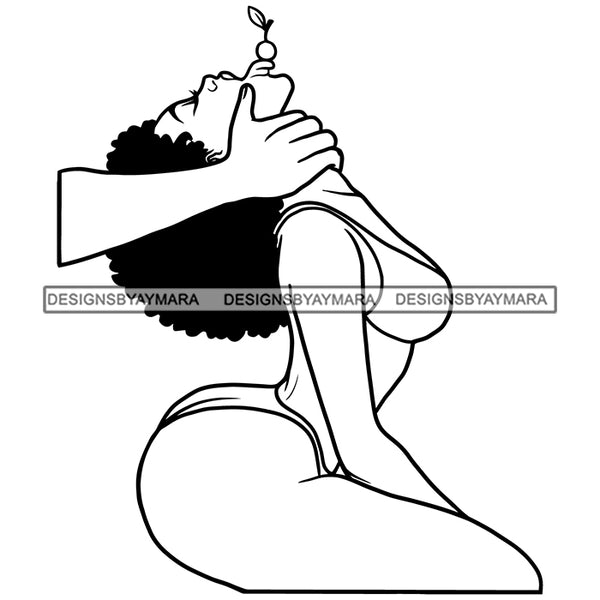 Erotic Sexy Curvy Afro Woman Berry Mouth Man Hands Melanin Morena Bella Afro Puff Kinky Hair Designs For T-Shirt and Other Products SVG PNG JPG Cutting Files For Silhouette Cricut and More!