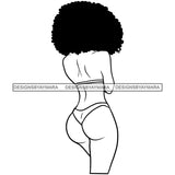 Sexy Afro Woman Bikini Curvy Melanin Morena Bella Big Afro Puff Kinky Hair Designs For T-Shirt and Other Products SVG PNG JPG Cutting Files For Silhouette Cricut and More!