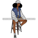 Town boy Girl Baseball Hat Afro Puff Kinky Hair Afro Woman Melanin Morena Bella Designs For T-Shirt and Other Products SVG PNG JPG Cutting Files For Silhouette Cricut and More!