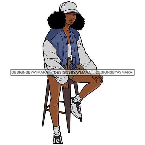 Town boy Girl Baseball Hat Afro Puff Kinky Hair Afro Woman Melanin Morena Bella Designs For T-Shirt and Other Products SVG PNG JPG Cutting Files For Silhouette Cricut and More!