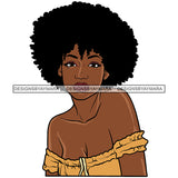 Nubian Afro Woman Melanin Morena Bella Big Afro Puff Kinky Hair Designs For T-Shirt and Other Products SVG PNG JPG Cutting Files For Silhouette Cricut and More!