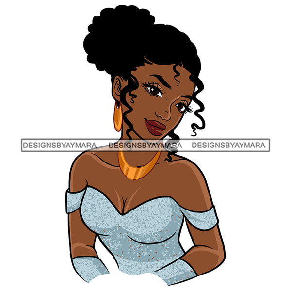 Beautiful Princess Afro Woman Melanin Morena Bella Big Afro Puff Kinky Hair Designs For T-Shirt and Other Products SVG PNG JPG Cutting Files For Silhouette Cricut and More!