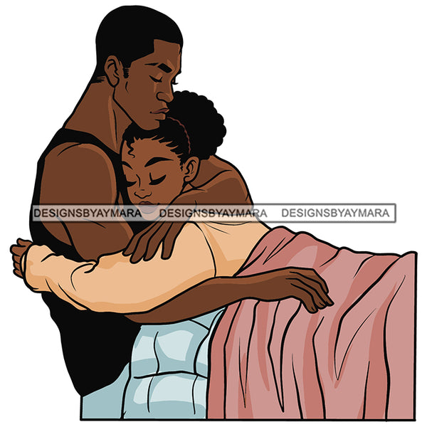 Couple Love Holding Each Other Soulmate Relationship Goals Black Man Afro Woman Melanin Morena Bella Big Afro Puff Kinky Hair Designs For T-Shirt and Other Products SVG PNG JPG Cutting Files For Silhouette Cricut and More!