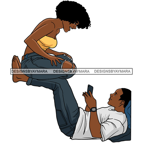 Couple Soulmates Relationship Goals Respect Love Black Man Afro Woman Melanin Morena Bella Big Afro Puff Kinky Hair Designs For T-Shirt and Other Products SVG PNG JPG Cutting Files For Silhouette Cricut and More!