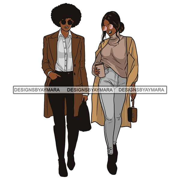 Best Friends Fashion Girls Sunglasses Tall Skinny Afro Woman Melanin Morena Bella Big Afro Puff Kinky Hair Designs For T-Shirt and Other Products SVG PNG JPG Cutting Files For Silhouette Cricut and More!