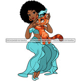 Black Princess Cute Little Tiger Afro Kinky Hair Cartoon Illustration Hero's Fantasy Animation Fairy Black Figure Designs For T-Shirt and Other Products SVG PNG JPG Cutting Files For Silhouette Cricut and More!