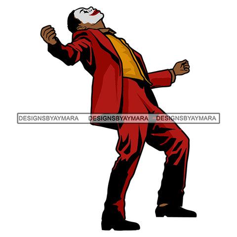 Black Jocker Halloween King Face Paint Costume Cartoon Illustration Hero's Fantasy Animation Fairy Black Figure Designs For T-Shirt and Other Products SVG PNG JPG Cutting Files For Silhouette Cricut and More!