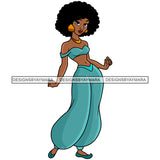 Black Princess Afro Hair Cartoon Illustration Hero's Fantasy Animation Fairy Black Figure Designs For T-Shirt and Other Products SVG PNG JPG Cutting Files For Silhouette Cricut and More!