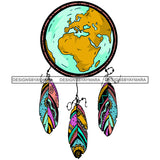 Earth Globe Colorful Leaves Hanging Leaf SVG JPG PNG Vector Clipart Cricut Silhouette Cut Cutting