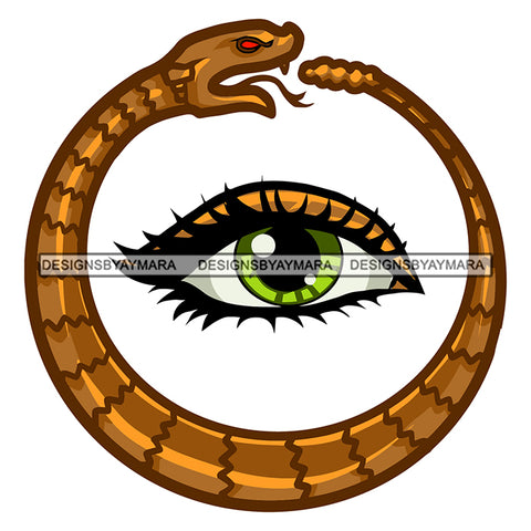 All Seeing Eye Gold Snake SVG JPG PNG Vector Clipart Cricut Silhouette Cut Cutting