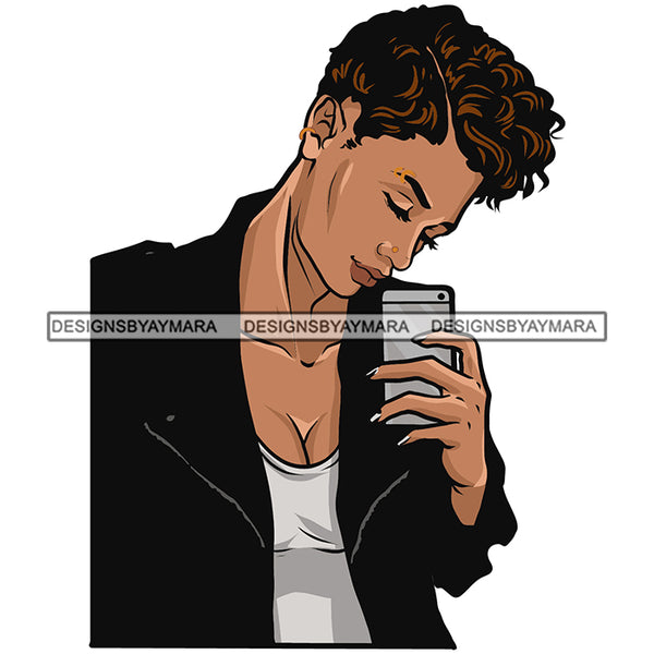 Teenage Boy Taking Selfie Man Wearing Black Jacket Holding Phone SVG JPG PNG Vector Clipart Cricut Silhouette Cut Cutting