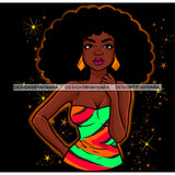 Bundle 5 Afro Goddess Queen Black Lady High Self Esteem Proud African American Woman Black Girl Magic Melanin Nubian Ebony JPG PNG Clipart