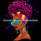 Flawless Powerful Black Afro Woman Pink Word Hair Headwrap  Earrings JPG PNG  Clipart Cricut Silhouette Cut Cutting