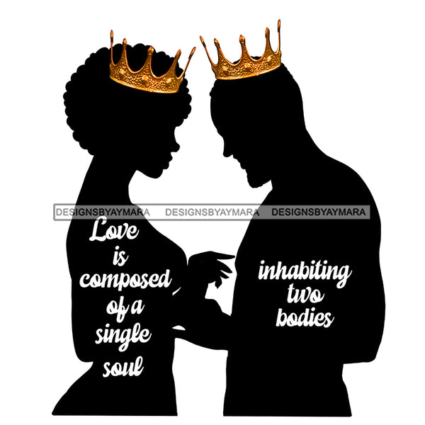 King And Queen Silhouettes Love Is JPG PNG  Clipart Cricut Silhouette Cut Cutting