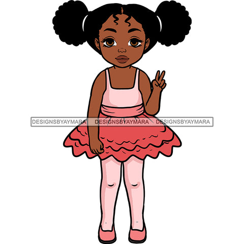Cute Little Black Girl In Pink Ballet Outfit Tights JPG PNG  Clipart Cricut Silhouette Cut Cutting