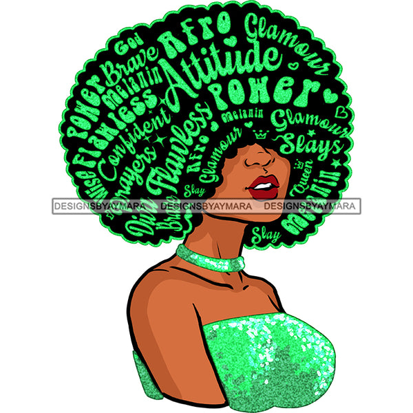 Black Queen In  Purple Glitter With Big Afro Words  JPG PNG  Clipart Cricut Silhouette Cut Cutting