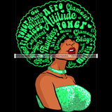 Black Queen In  Purple Glitter With Big Afro Words  JPG PNG  Clipart Cricut Silhouette Cut Cutting