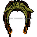 Woman Head Only Head Dreads Locs Green Headband Gold Hoops Just Hair Clipart Graphic  Skillz JPG PNG  Clipart Cricut Silhouette Cut Cutting