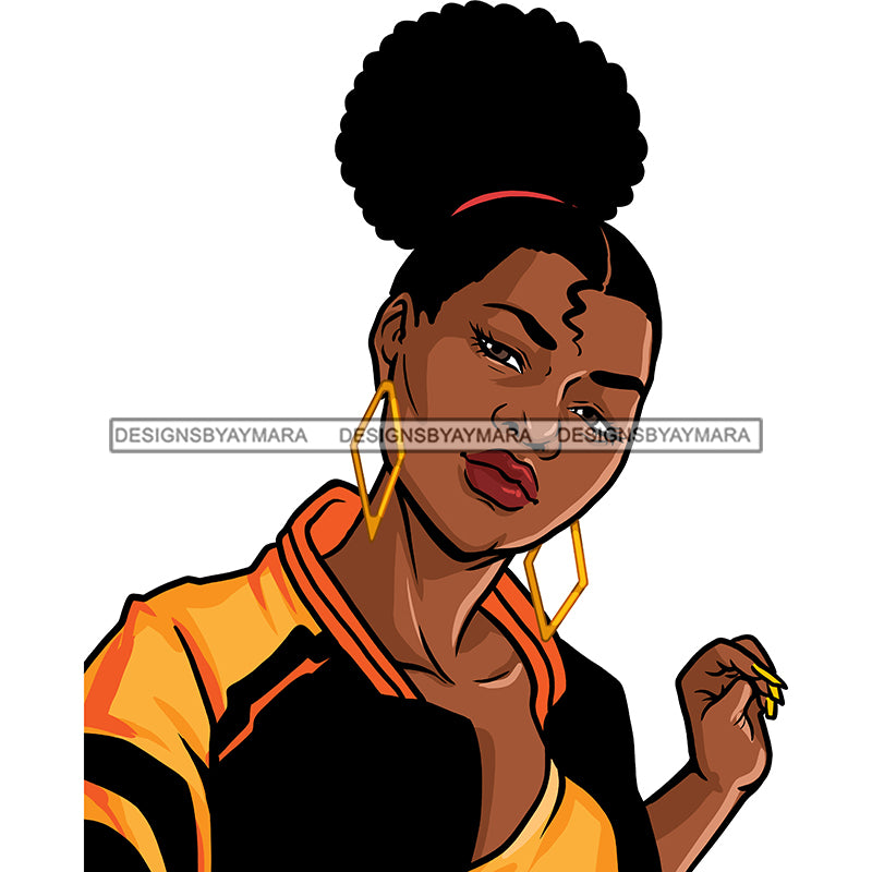 Black Queen In Gold Orange And Black Jacket JPG PNG Clipart Cricut Sil ...