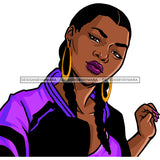 Black Queen In Purple And Black Jacket  JPG PNG  Clipart Cricut Silhouette Cut Cutting