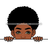 Peek A Boo Child Boy With Afro JPG PNG  Clipart Cricut Silhouette Cut Cutting