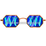 WOW In Blue Sunglasses Only JPG PNG  Clipart Cricut Silhouette Cut Cutting
