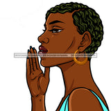 Melanin Woman With Short Hair  JPG PNG  Clipart Cricut Silhouette Cut Cutting