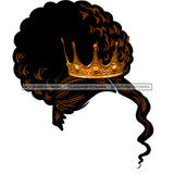 Hair Up With Crown Only  JPG PNG  Clipart Cricut Silhouette Cut Cutting