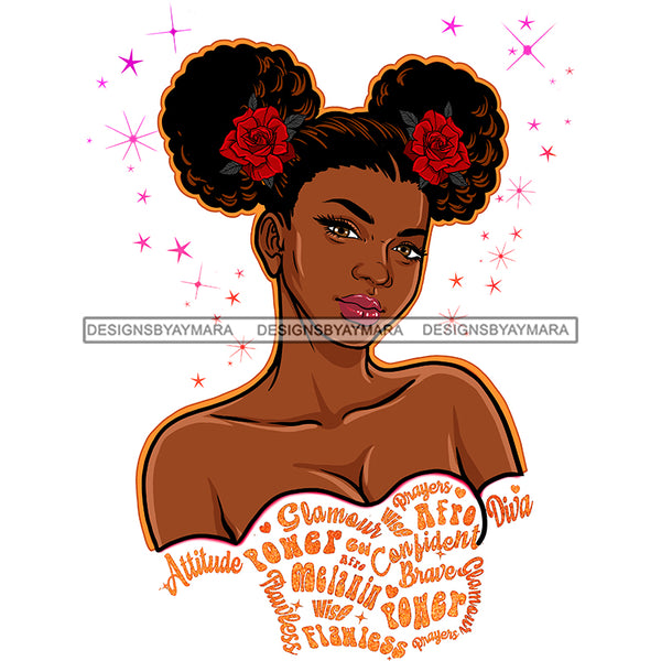 Brown Skin Queen Pretty Red Rose In White Gown With Gold Words  JPG PNG  Clipart Cricut Silhouette Cut Cutting