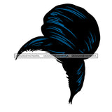 Hair In Bun Only JPG PNG  Clipart Cricut Silhouette Cut Cutting