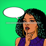 Black Woman Curly Hair Purple Dress Green Background With Conversation Bubble JPG PNG  Clipart Cricut Silhouette Cut Cutting