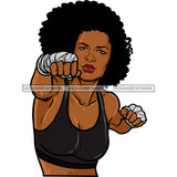 Black Woman Boxer Boxing In Black JPG PNG  Clipart Cricut Silhouette Cut Cutting