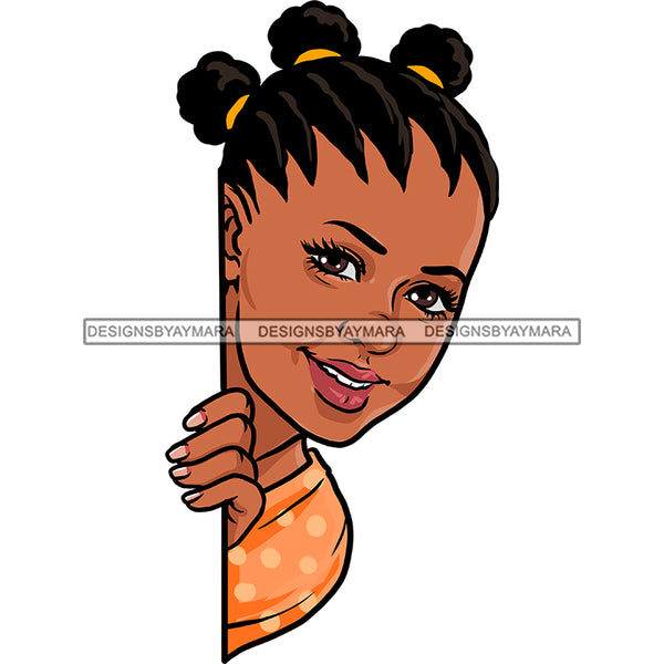 Peek A Boo Black Woman Braids Orange Top  JPG PNG  Clipart Cricut Silhouette Cut Cutting