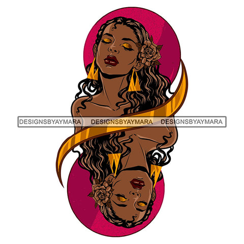 Melanin Woman African American Nubian Female Pretty Lady SVG PNG JPG Cut Files For Silhouette Cricut and More!