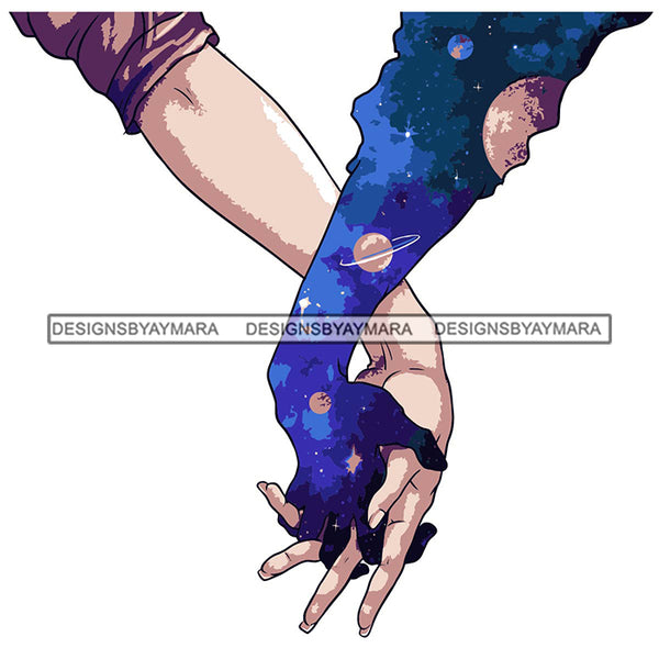 Universe Hands Holding Love Protect The Planet Space Sky God Creation SVG PNG JPG Cut Files For Silhouette Cricut and More!