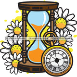 Sandglass Sand Clock Time Hour Glass Hourglass Timer Watch Countdown Minute Measure Icon Deadline Flow Object SVG PNG JPG Cut Files For Silhouette Cricut and More!