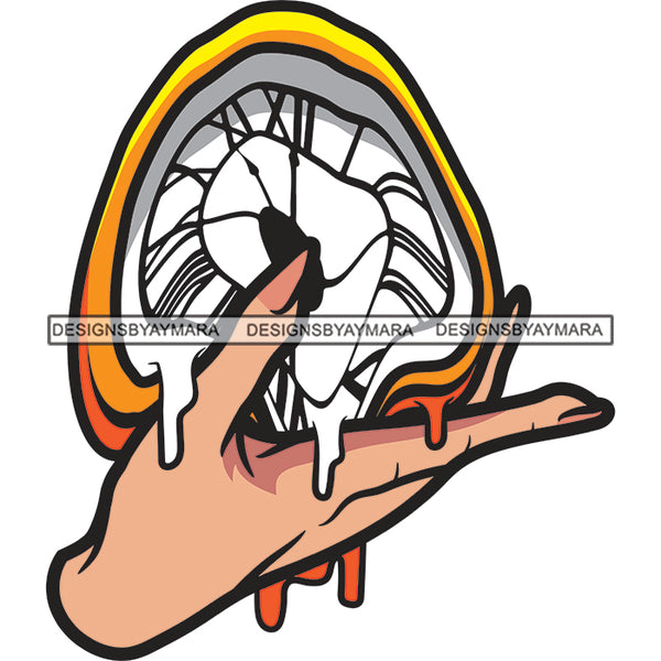 Female Hands Holding Clock Melt Dripping Time Circle Deadline SVG PNG JPG Cut Files For Silhouette Cricut and More!