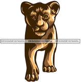 Tiger Pub Baby Cute Small Animal Wild Mammal Wildlife SVG PNG JPG Cut Files For Silhouette Cricut and More!