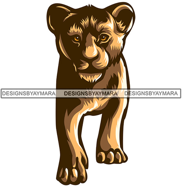 Tiger Pub Baby Cute Small Animal Wild Mammal Wildlife SVG PNG JPG Cut Files For Silhouette Cricut and More!