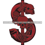 Money Sign Skull Head Guns Snake Gangster SVG PNG JPG Cut Files For Silhouette Cricut and More!