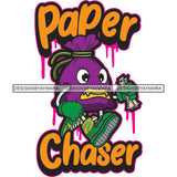 Paper Chaser Money Bag Holding Money Dripping Cash Flow Dinero SVG PNG JPG Cut Files For Silhouette Cricut and More!