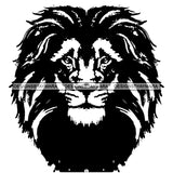 Lion Face Power Mammal Wild Animal Aggressive Wildlife Vector Designs For T-Shirt and Other Products SVG PNG JPG Cutting Files For Silhouette Cricut and More!