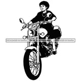 Biker Chick Chopper Motorcycle Cruiser Riding Speed Helmet Vector Designs For T-Shirt and Other Products SVG PNG JPG Cutting Files For Silhouette Cricut and More!