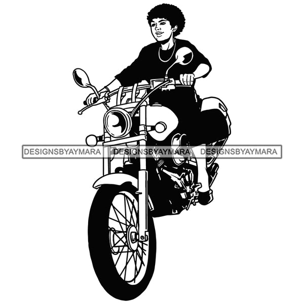 Biker Chick Chopper Motorcycle Cruiser Riding Speed Helmet Vector Designs For T-Shirt and Other Products SVG PNG JPG Cutting Files For Silhouette Cricut and More!