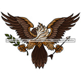 American Eagle Big Bird Freedom Symbol Patriotism National Patriotic Vector Designs For T-Shirt and Other Products SVG PNG JPG Cut Files For Silhouette Cricut and More!