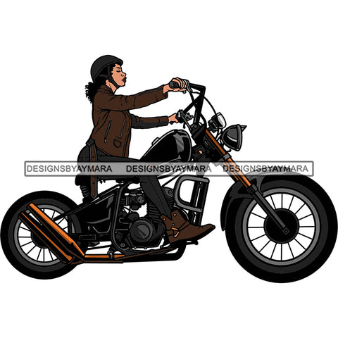 Biker Chick Chopper Motorcycle Cruiser Woman Riding Speed Vector Designs For T-Shirt and Other Products SVG PNG JPG Cutting Files For Silhouette Cricut and More!